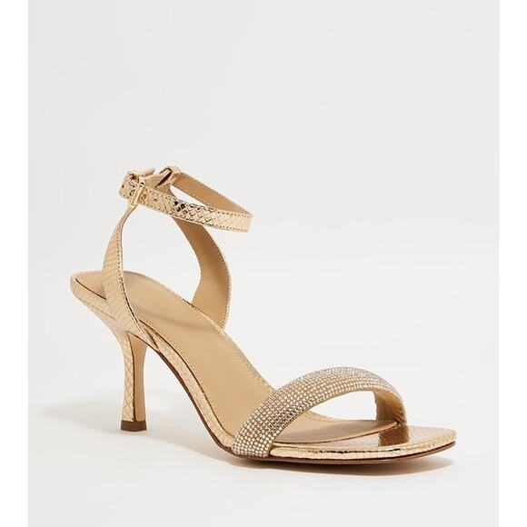 Michael Kors Women's Carrie Embellished Dre Pale, Gold Size 9.5M - Picture 1 of 5
